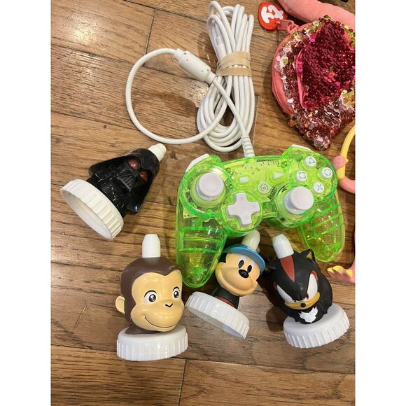 Lot Clear Controller * Rock Candy * Playstation PS3 Wired Pez Ty Flamingo - Picture 2 of 5